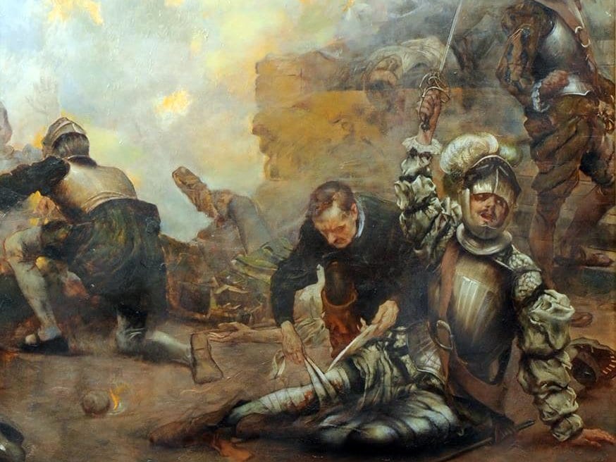 St. Ignatius hit by a cannonball
